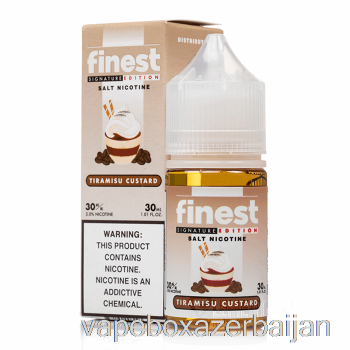 E-Juice Vape Tiramisu Custard - The Finest Signature Edition Salt Nic - 30mL 30mg